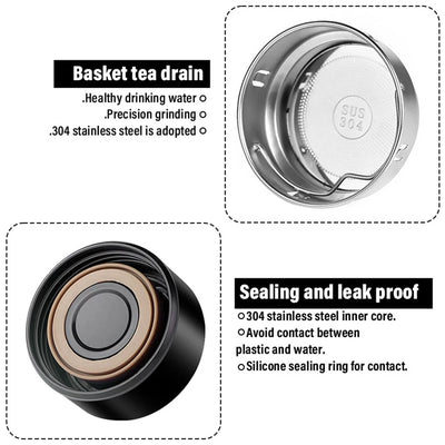 Car Stainless Steel Smart Thermos Mug Thermos LED Display Temperature For Jeep Renegade Patriot Wrangler Cherokee Compass Trail - LKBA