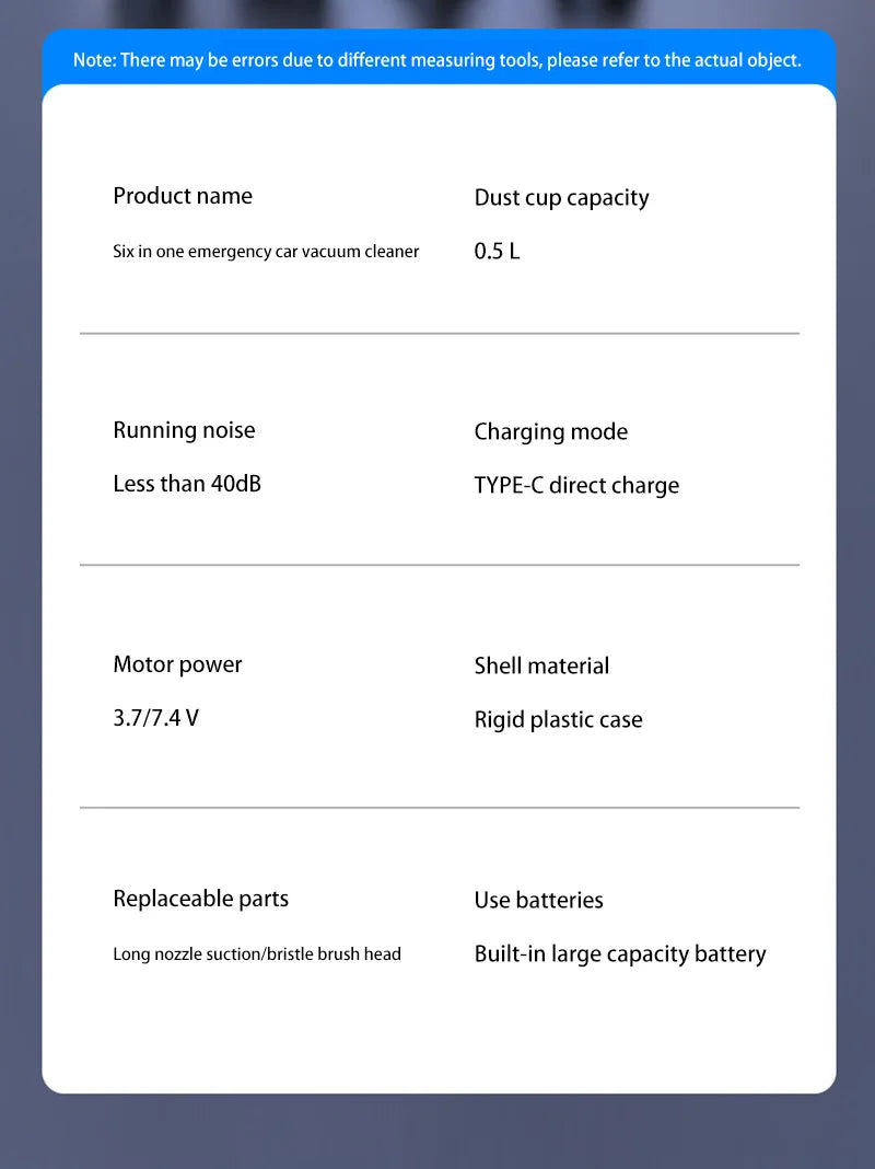 Xiaomi Multi-Purpose Vacuum Cleaner Wireless Charging Suction And Blowing Dual-Use Brushless Small mini Handheld Car High-Power - LKBA