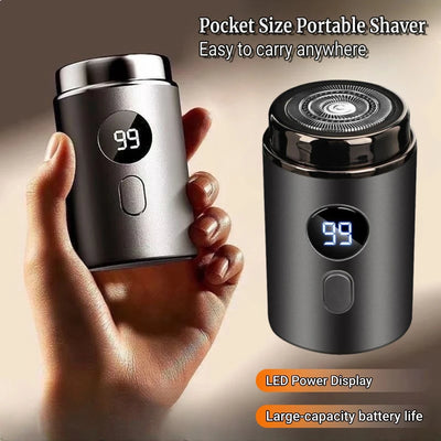 Rechargeable Electric Mini Shaver for Men & Women – Portable Razor with LED Digital Display USB Type-C Charging Car & Home Use - LKBA