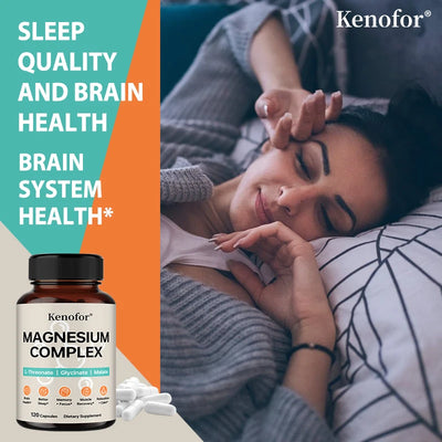 Triple Magnesium Complex - Brain & Sleep Health - L-Threonate, Glycinate, Malate - LKBA