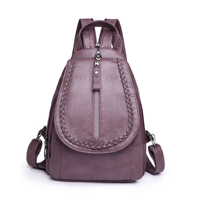 Soft leather shoulder bag for women 2025 new fashionable mini shopping backpack chest bag casual versatile diagonal cross bag