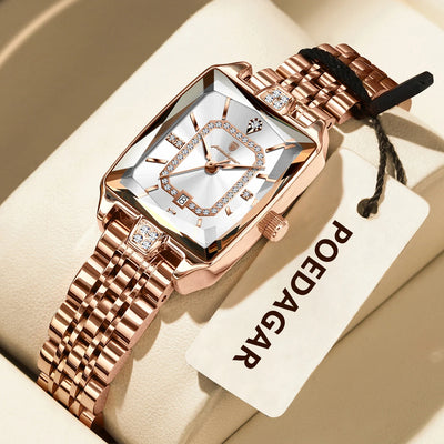 POEDAGAR Luxury Casual Ladies Watch Stainless Steel Waterproof Date Fashion Woman Wristwatch High Quality Quartz Women's Watches - LKBA