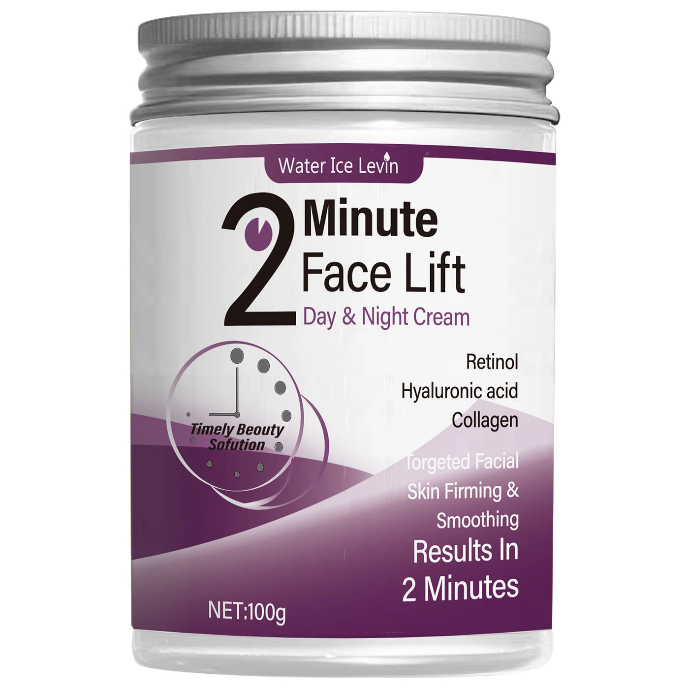 2 Minutes Facial Lifting Day and Night Cream Contains Retinol, Hyaluronic Acid and Collagen - Moisturizing Lotion Suitable for All Light Skin Tone - LKBA