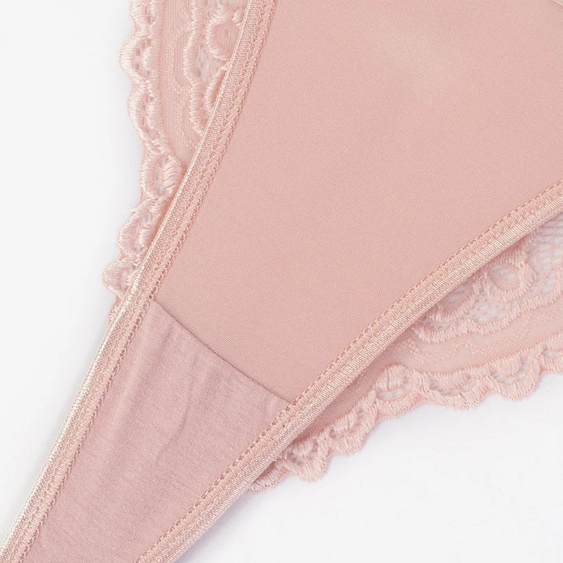 1pcs 2025 New Style Embroidery Floral Panties Low Rise Solid Elegant Lady Briefs Breathable Comfortable Sexy Lingerie Underpants - LKBA