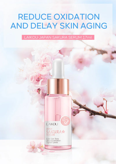 LAIKOU 17ML Japan Sakura Serum Vitamin C Nourish Essense Oil Control 24K Gold Serum Rose Blueberry Skin Care Smoothing Facecare - LKBA