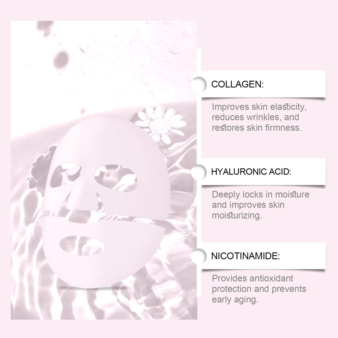 Bio-Collagen Face Mask Anti-Wrinkle Firming Lift Deep Hydrating Overnight Mask Shrink Pores Brightening Repair Skin Care - LKBA