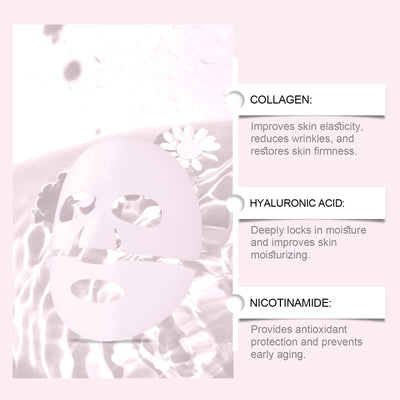 Bio-Collagen Face Mask Anti-Wrinkle Firming Lift Deep Hydrating Overnight Mask Shrink Pores Brightening Repair Skin Care - LKBA