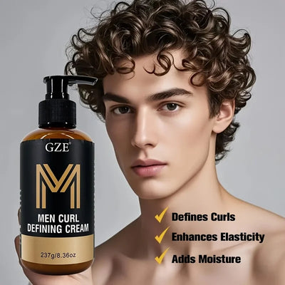 GZE Men Curl Defining Cream - Defined Bouncy Cue Curls Waves- Enhances Curl Definition and Hydrates Hair Frizz rls and Frizz - LKBA