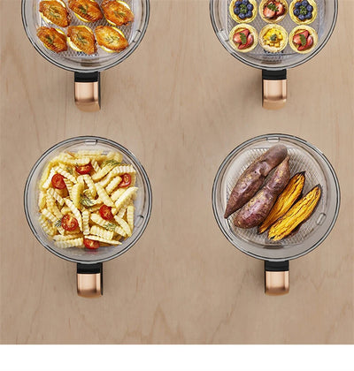 Air Fryer Visual Oil-free Electric Fryer Multi-Functional Automatic Household 360°Baking LED Touchscreen - LKBA