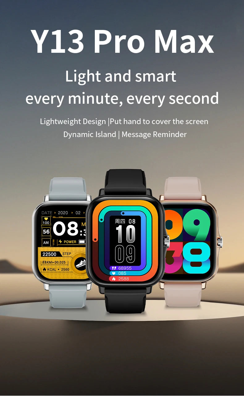 LAXASFIT 2025 Smart Watch Android IOS Bluetooth Talk Heart Rate Monitor Sleep Record Sports Smart Watch Ladies Men Gift - LKBA