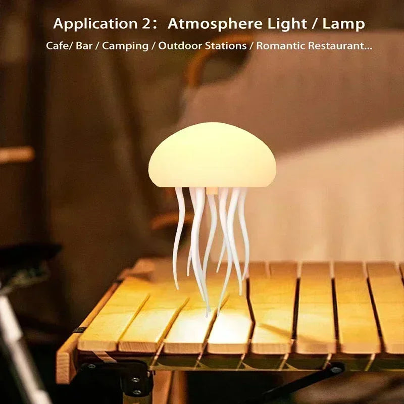 Upgraded Silent Jellyfish Lamp, Jelly Fish Light With Dancing Legs, Voice Control for Bedrooms, Living Room and Christmas Gifts - LKBA