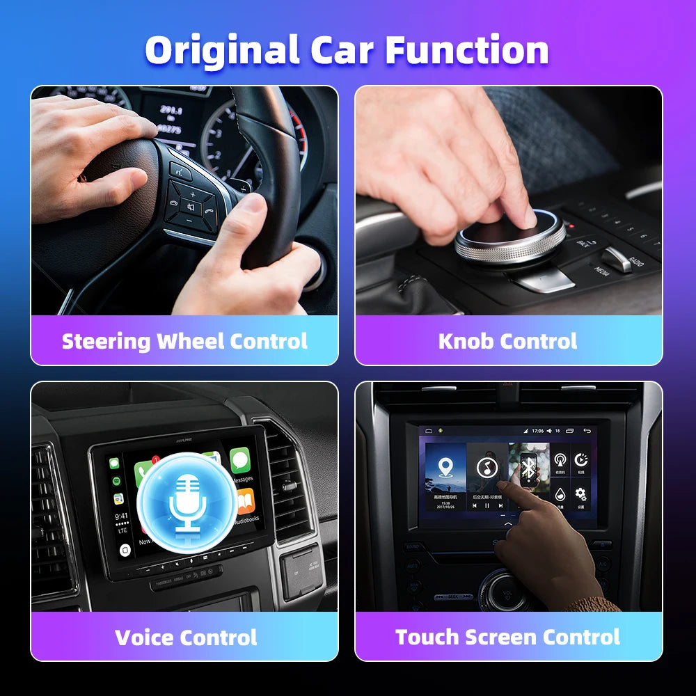 Wireless 2 in1 Carplay Adapter for Android iPhone Auto Wired to Wireless AI Box USB Connection For Volvo Benz Mg Kia Chery VW - LKBA