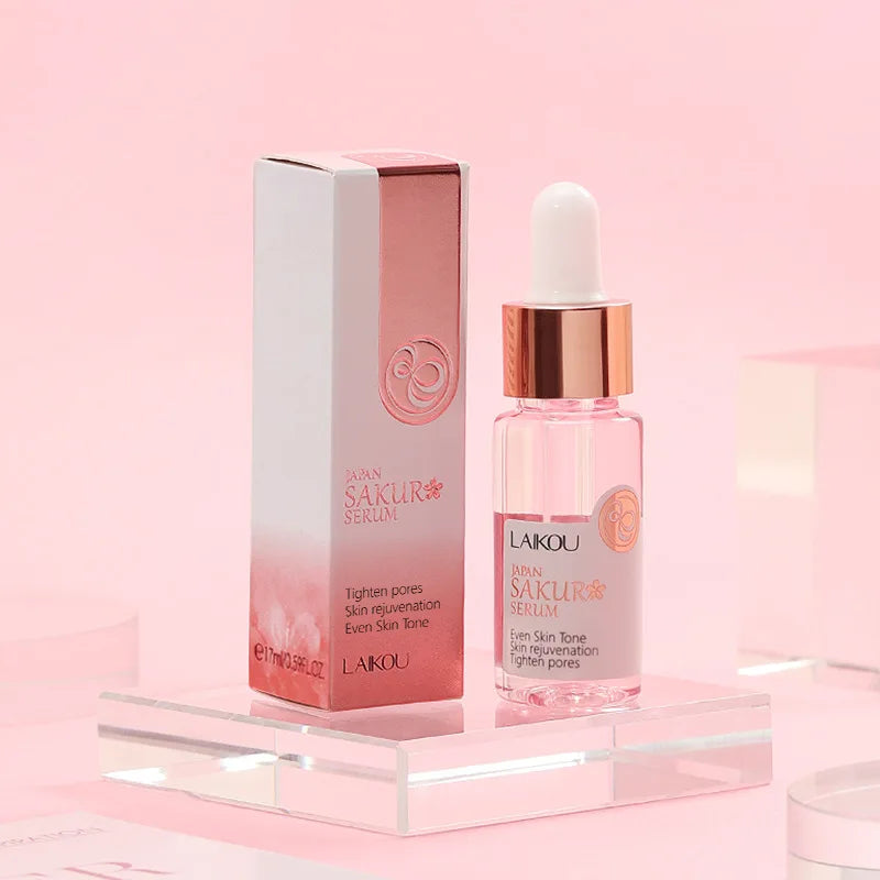 LAIKOU 17ML Japan Sakura Serum Vitamin C Nourish Essense Oil Control 24K Gold Serum Rose Blueberry Skin Care Smoothing Facecare - LKBA