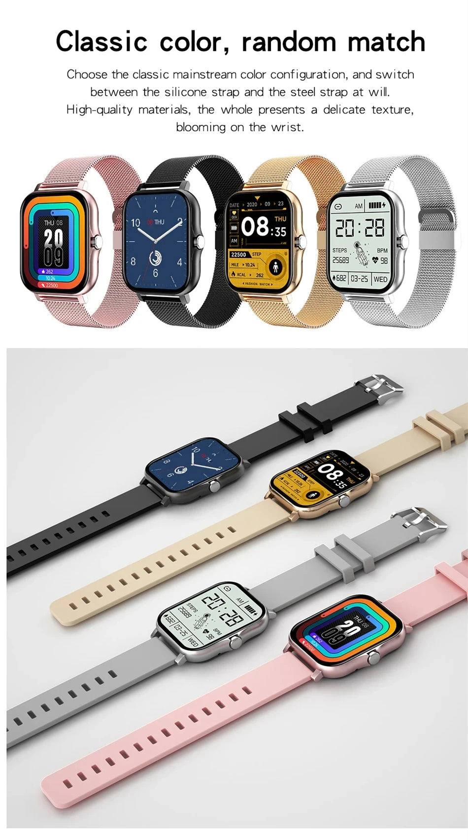 2025New Upgrad Smart Watch For Men Women 1.83Inch Full Touch Display BT Call Sports Monitoring SmartWatch For Android&IOS Phone - LKBA