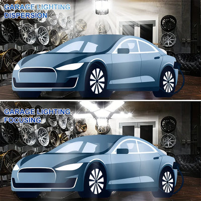 LED Garage Light Bulbs 45W 60W 80W10000LM Super Bright Garage Lighting LED Shop Light With Adjustable Panels, E27 Screw Socket - LKBA