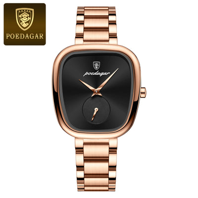 POEDAGAR Luxury Elegant Watch For Woman Waterproof Stainless Steel Quartz Women's Watches Simple High Quality Ladies Wristwatch - LKBA