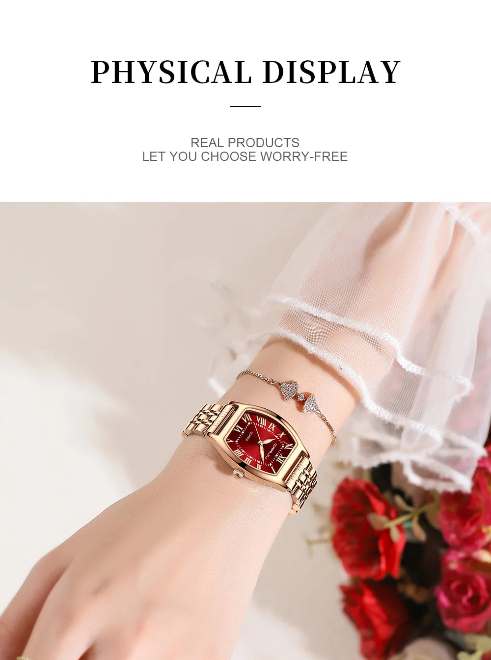 CRRJU Waterproof Women's Square Quartz Dress Watch Ladies Steel Bracelet Wristwatch Relogio Feminin - LKBA