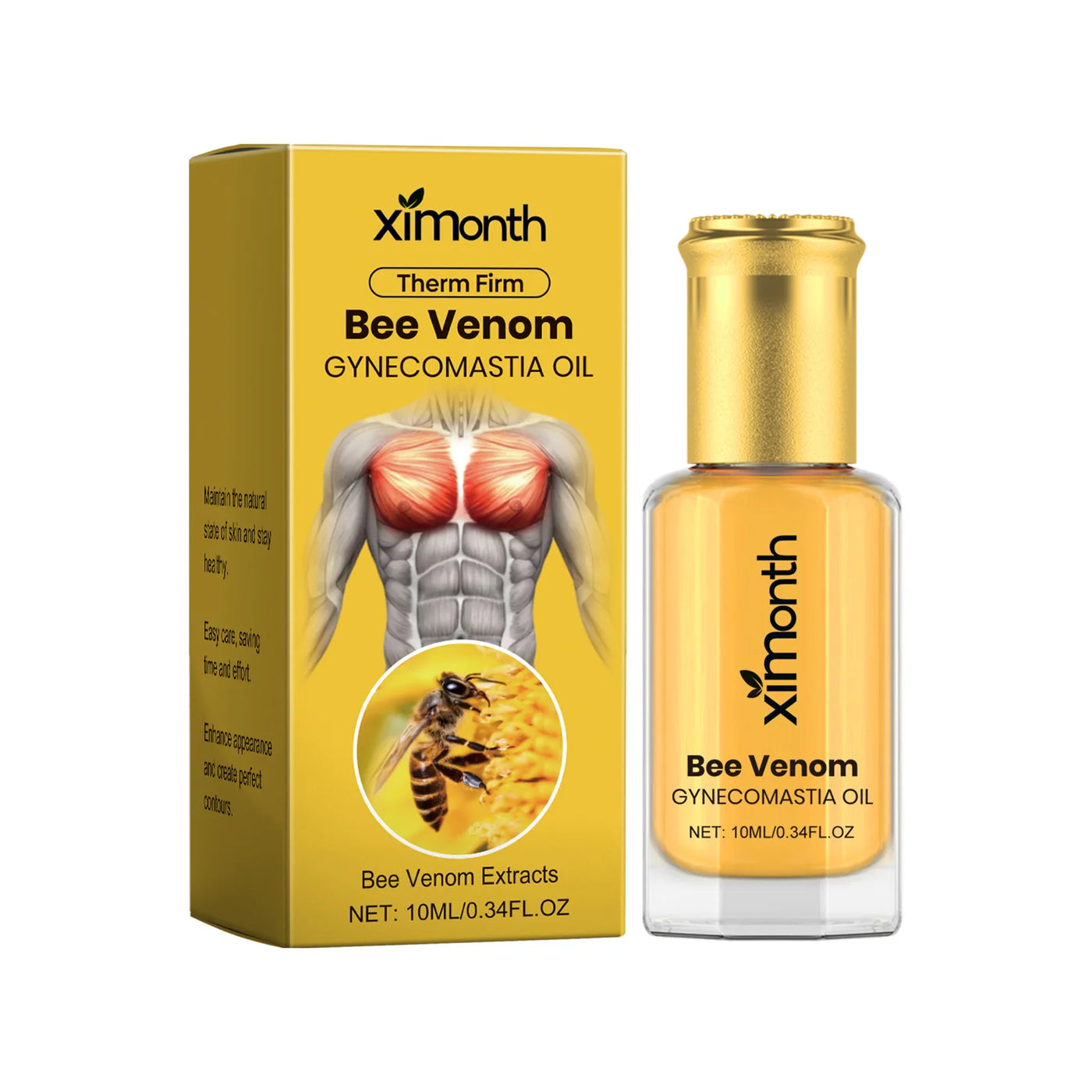 Man Chest Firming Oil Gynecomastia Tightening Remove Excess Fat Strengthen Chest Muscles - LKBA