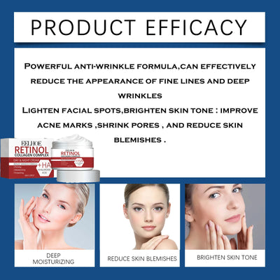 Anti-Aging Retinol Cream Collagen Wrinkle Remover Face Care Cream for Moisturizer Whitening Brighten Skin Care Products - LKBA