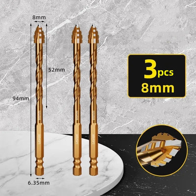 Upgraded four-edged sawtooth drill bit for tile drilling and concrete special electric drill ultra-high hardness drill bit - LKBA