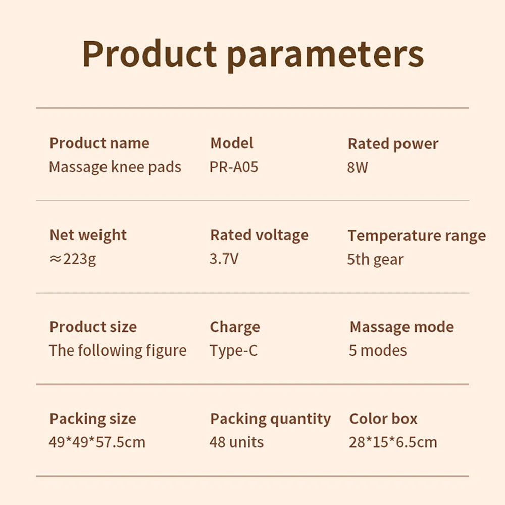 3 in 1 Cordless Thermal Knee Pad Knee Shoulder Massager Vibration Leg Arm Joint Brace Muscle Relax Joint Brace Muscle Relaxation - LKBA