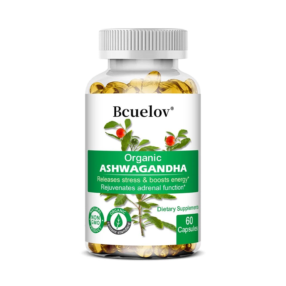 Ashwagandha Capsules-Improve Mood,Confrontation Stress,Improve Sleep Quality,Supports Energy,Enhancing Immunity,120 Capsules - LKBA