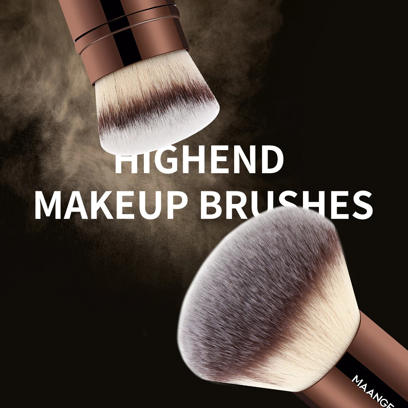 Makeup Brushes Double Head Foundation Powder Concealer Blusher Bronzer Makeup Brush Soft Fiber Hair - LKBA