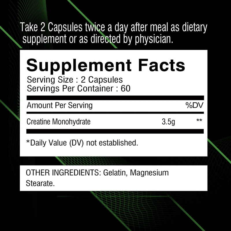 Creatine Monohydrate - Sports Supplements for Improved Performance, Muscle Recovery, and Enhancement - LKBA