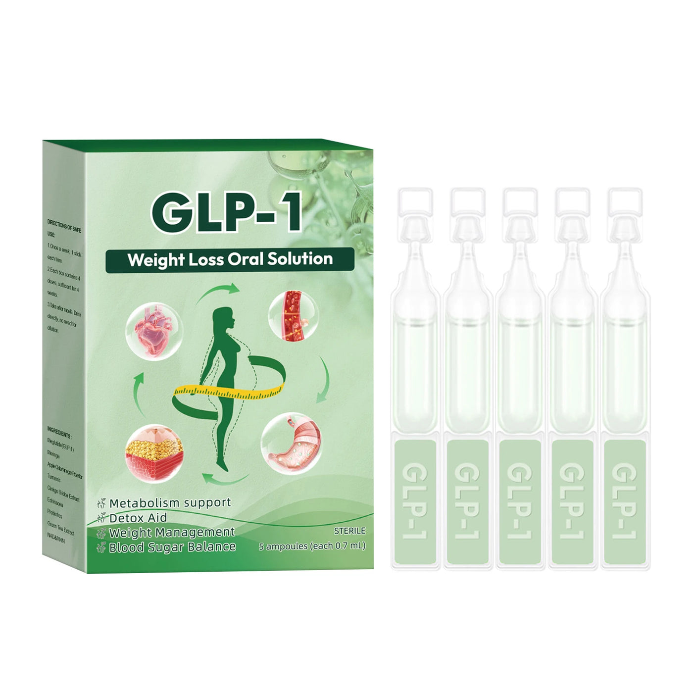 Body Care Supplies GLP-1 Drops Body Sliming Weight Loss Supplements for Women Men Natural Advanced Body Care - LKBA
