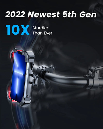 Joyroom 360° View Bike Phone Holder Motorcycle Phone Stand for 4.7-7 inch Mobile Phone Holder Shockproof Bracket GPS Clip - LKBA