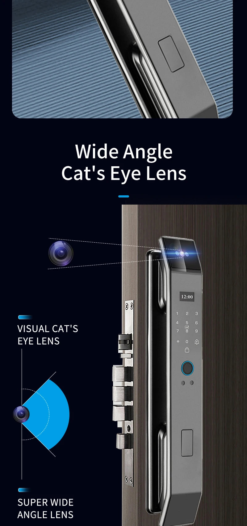 XSDTS Wifi Tuya APP Face Recognition Smart Door Lock with Camera Video Call Voice Intercom Digital Door Lock Automatic Door Lock - LKBA