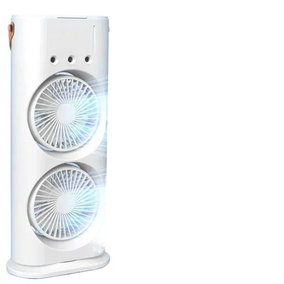 Mini Electric Fan with Spray Cooling Function Portable Air Conditioning Fan with LED Light - LKBA