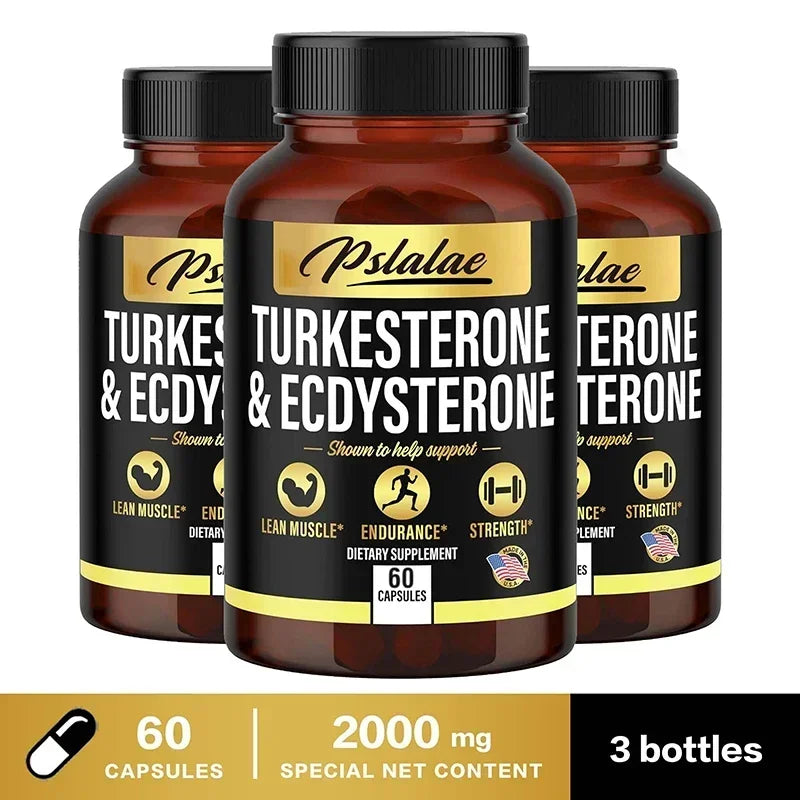 Turcosterone & Ecdysterone - 2-in-1 High Potency Turkesterone Supplement for Men & Women - Strength, Energy and Vitality - LKBA