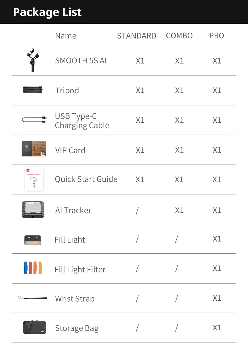 SMOOTH 5S AI Tracking Handheld Stabilizer 3-Axis Smartphone Gimbal Outdoor Gimbals - LKBA