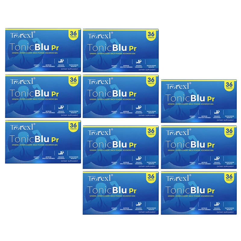 36-360pcs Blue Pills Male Supplement with Natural Oyster & Ginseng, Stamina & Endurance, Boosting Performance - LKBA
