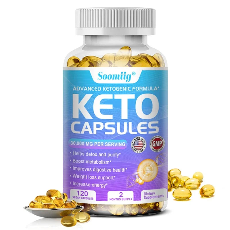 Keto Capsules - Fat Burning, Detoxification, Weight Loss, Metabolism Boost, Weight Management, Immune System Boost - LKBA