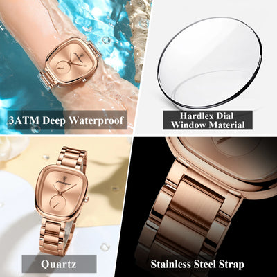 POEDAGAR Luxury Elegant Watch For Woman Waterproof Stainless Steel Quartz Women's Watches Simple High Quality Ladies Wristwatch - LKBA