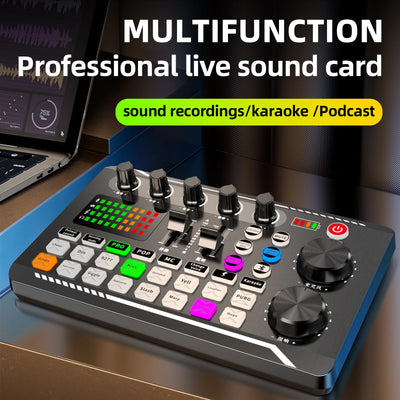 DJ Equipment Microphone Sound Card Console Studio Sound Card Kit - LKBA