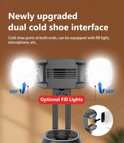 360°Rotating P05 AI Face Tracking Desktop Gimbal Stabilizer Intelligent Follow Shoot Gesture Control - LKBA