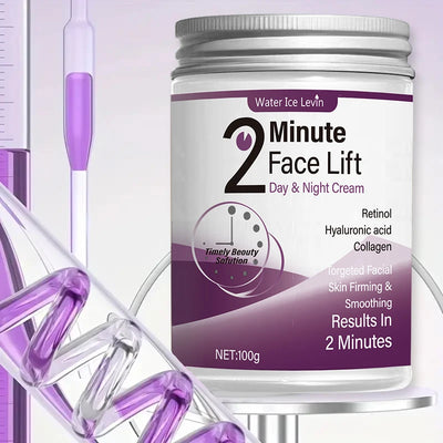 2 Minutes Facial Lifting Day and Night Cream Contains Retinol, Hyaluronic Acid and Collagen - Moisturizing Lotion Suitable for All Light Skin Tone - LKBA
