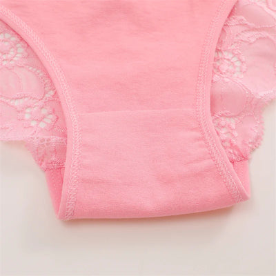 3PC/Set Women's Sexy Floral Lace Panties Low Rise Hollow Out Briefs Transparent Underwear Female Elastic Straps Soft Lingerie - LKBA