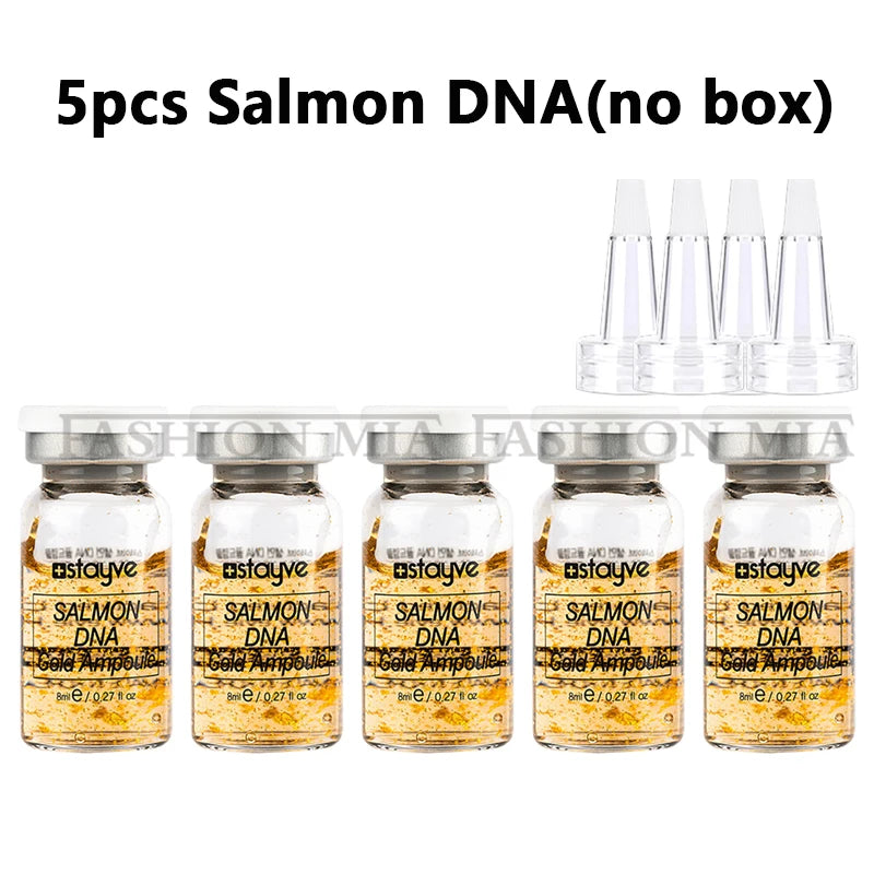Stayve 8ml Salmon DNA Gold Ampoule Serum Kit Natural Brightening Whitening Moisturizing Rejuvenation Face Care Skin - LKBA