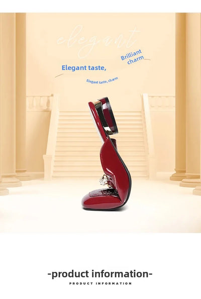 Summer New Pearl Painted Leather Low Heel Women's Slippers High Quality Flat Bottom Half Slippers Comfortable Fashionable - LKBA