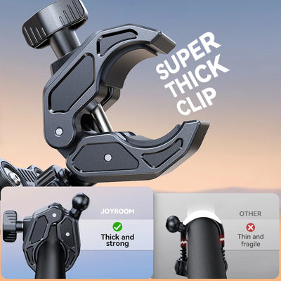 Joyroom Motorcycle Phone Mount Holder Dual Vibration Dampener Universal Bike Bicycle Phone Mount for 4.7''-7'' Phones - LKBA