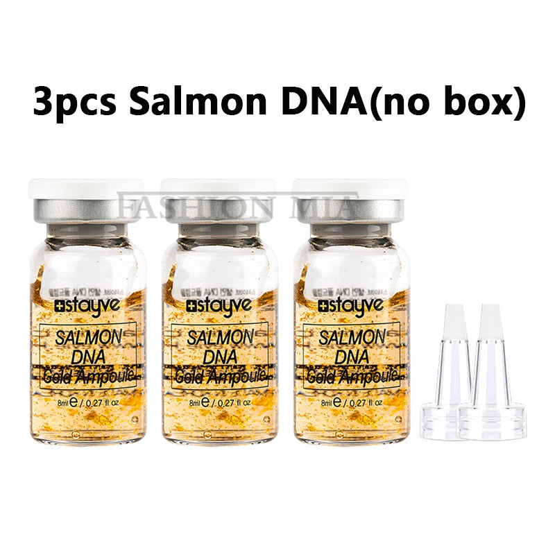 Stayve 8ml Salmon DNA Gold Ampoule Serum Kit Natural Brightening Whitening Moisturizing Rejuvenation Face Care Skin - LKBA