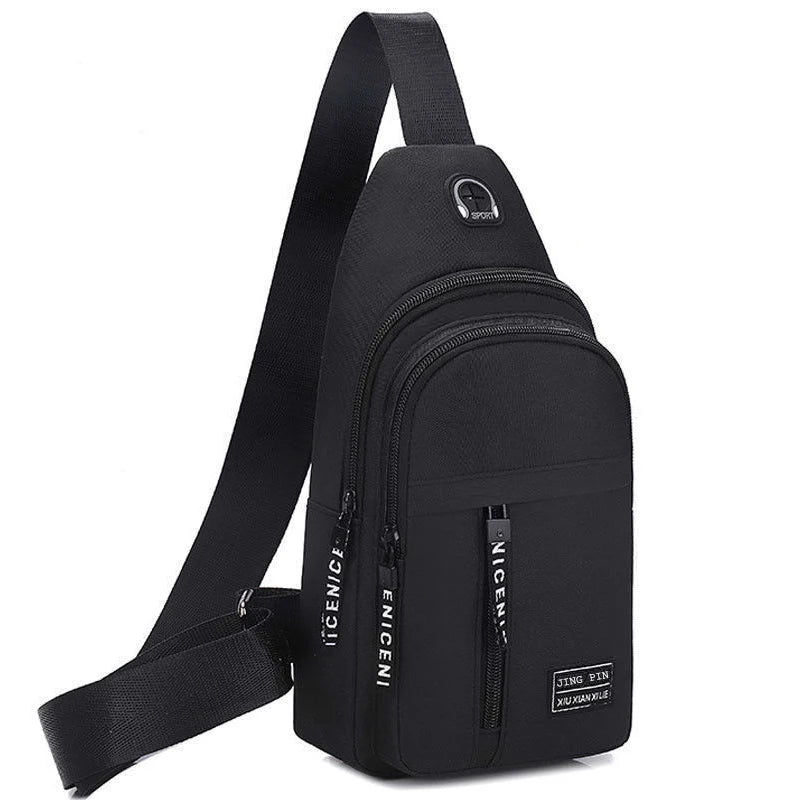 Travel Men's Handbags Multifunctional USB Chest Bag Designer Messenger Crossbody Bags Water-Proof Shoulder Bag Sports Back Pack - LKBA