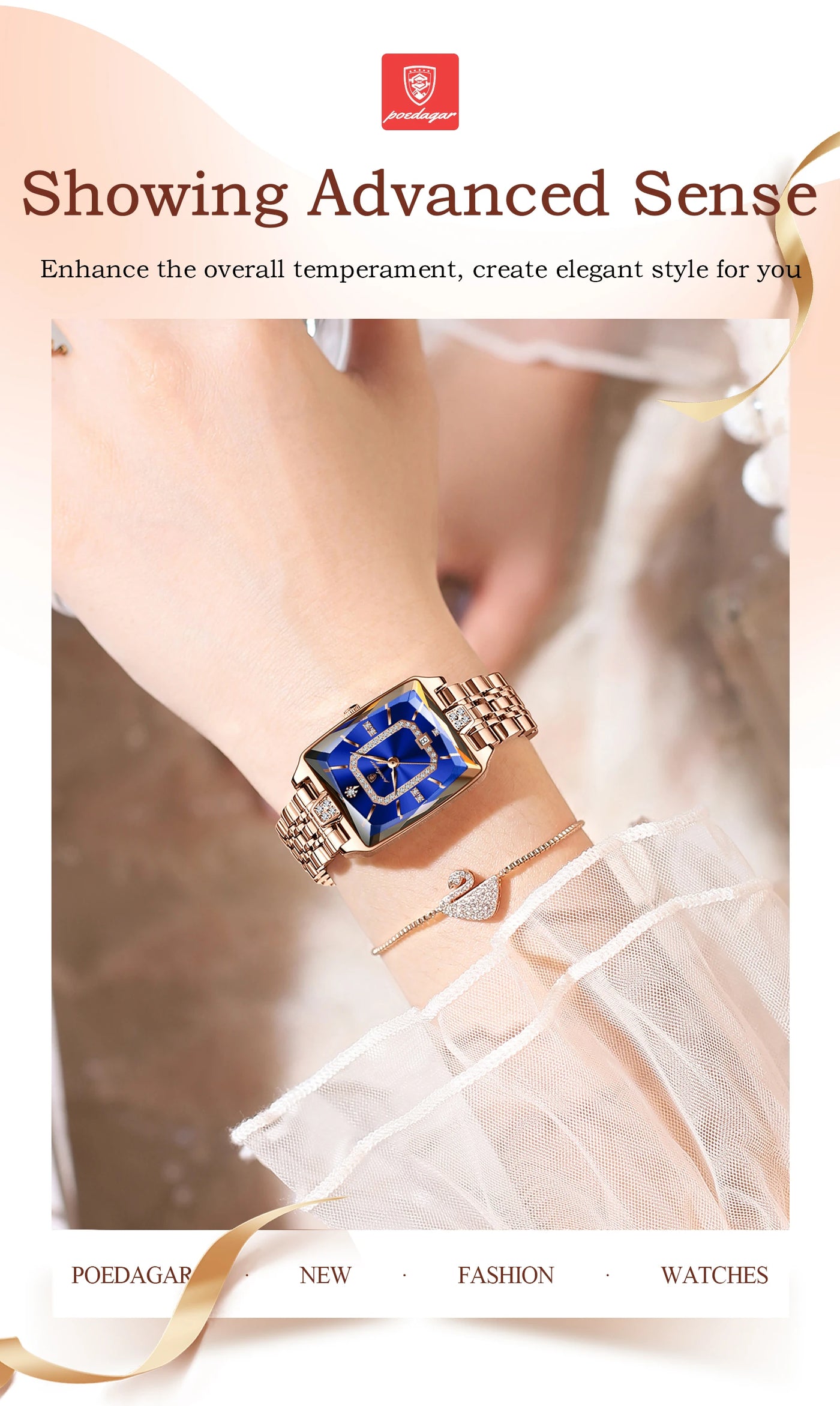 POEDAGAR Luxury Casual Ladies Watch Stainless Steel Waterproof Date Fashion Woman Wristwatch High Quality Quartz Women's Watches - LKBA