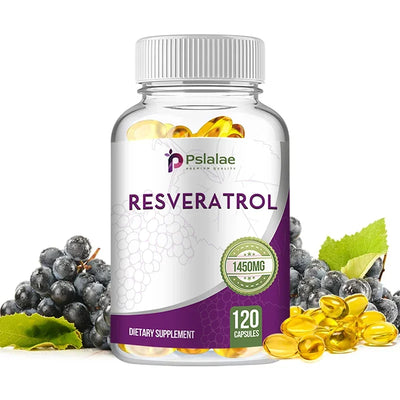 Trans Resveratrol - With Vitamin C, Green Tea, Grape Seeds - Anti-Aging, Antioxidants, Promote Skin Smoothness - 120 Capsules - LKBA