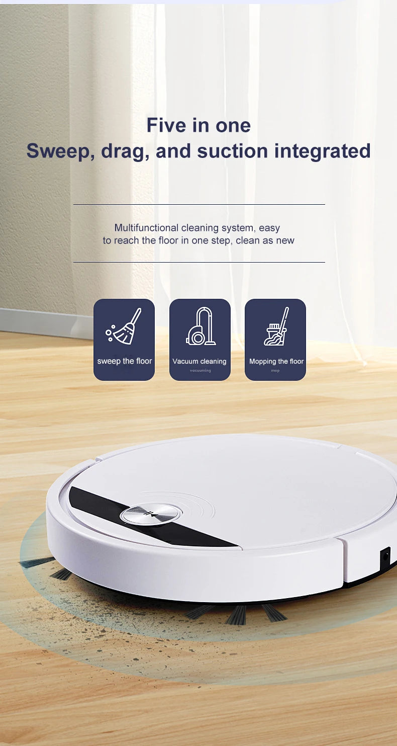 2024 NEW 2800PA 3-in-1 RS800 With Remote Control & APP Super Quiet Smart Robot Vacuum Cleaner Wet & dry Mopping Floor Home Appliance - LKBA