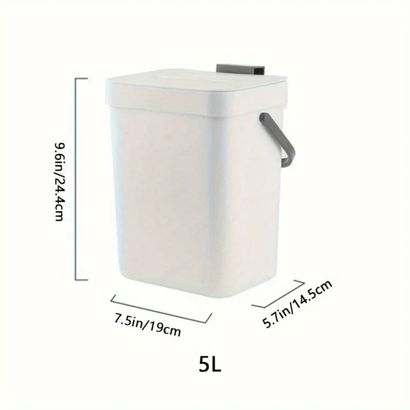 Food Waste Basket Bin for Kitchen, Small Countertop Compost Bin with Lid,Odor-Free Food Scrap Container - LKBA